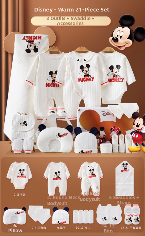 Dāvanu kaste mazulim Jaundzimušā apģērbs Ziemas kokvilnas apģērba komplekts Mazuļa dzimšanas tikšanās dāvana Jaundzimušā pilnmēness dāvana