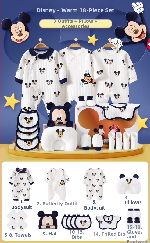 Dāvanu kaste mazulim Jaundzimušā apģērbs Ziemas kokvilnas apģērba komplekts Mazuļa dzimšanas tikšanās dāvana Jaundzimušā pilnmēness dāvana