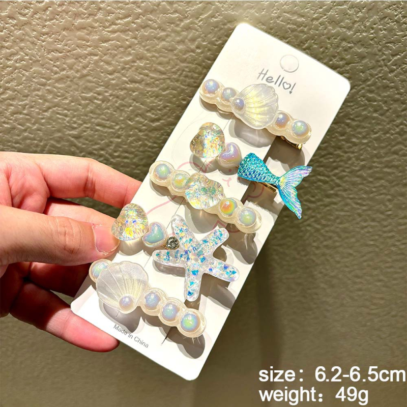 Υπερόμορφη και ευέλικτη φουρκέτα με κέλυφος αστερία, χαριτωμένο κλιπ μαλλιών, κλιπ για φράντζα στο μέτωπο, πλαϊνό κλιπ, αξεσουάρ μαλλιών για φουρκέτα δίπλα στη θάλασσα