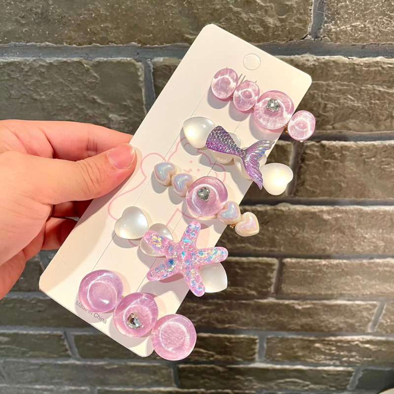 Υπερόμορφη και ευέλικτη φουρκέτα με κέλυφος αστερία, χαριτωμένο κλιπ μαλλιών, κλιπ για φράντζα στο μέτωπο, πλαϊνό κλιπ, αξεσουάρ μαλλιών για φουρκέτα δίπλα στη θάλασσα