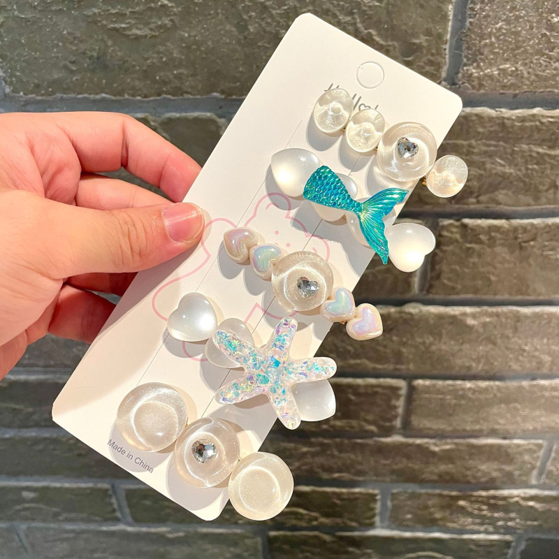 Υπερόμορφη και ευέλικτη φουρκέτα με κέλυφος αστερία, χαριτωμένο κλιπ μαλλιών, κλιπ για φράντζα στο μέτωπο, πλαϊνό κλιπ, αξεσουάρ μαλλιών για φουρκέτα δίπλα στη θάλασσα