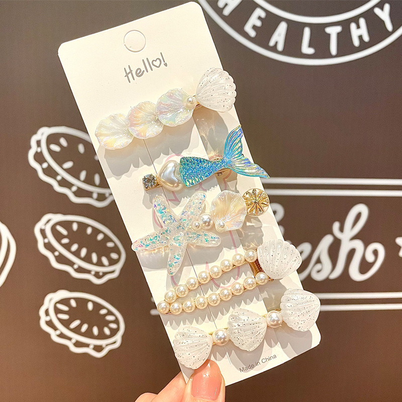 Υπερόμορφη και ευέλικτη φουρκέτα με κέλυφος αστερία, χαριτωμένο κλιπ μαλλιών, κλιπ για φράντζα στο μέτωπο, πλαϊνό κλιπ, αξεσουάρ μαλλιών για φουρκέτα δίπλα στη θάλασσα