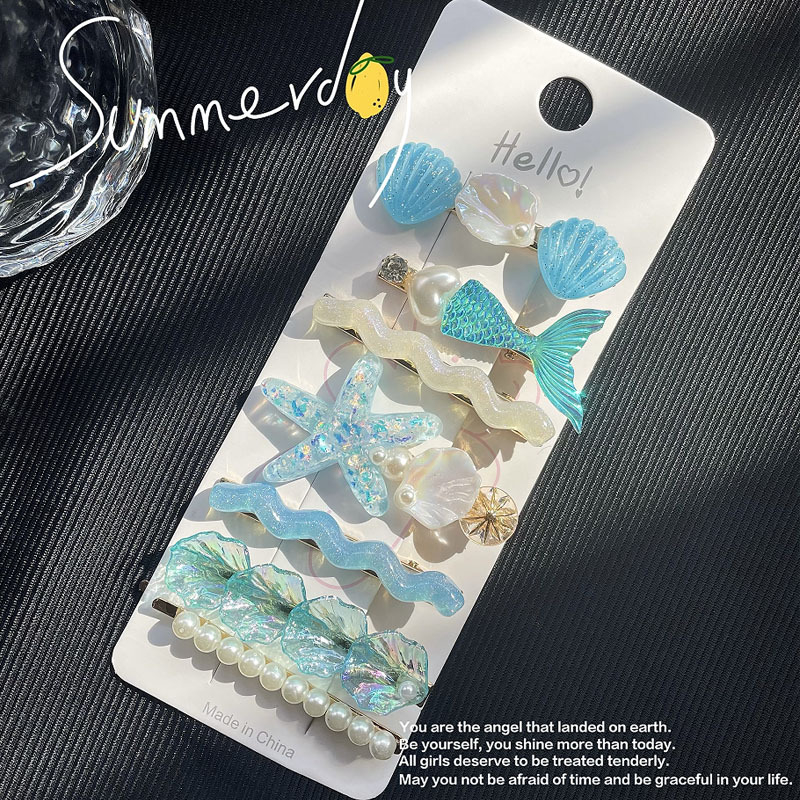 Υπερόμορφη και ευέλικτη φουρκέτα με κέλυφος αστερία, χαριτωμένο κλιπ μαλλιών, κλιπ για φράντζα στο μέτωπο, πλαϊνό κλιπ, αξεσουάρ μαλλιών για φουρκέτα δίπλα στη θάλασσα