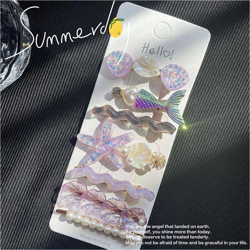 Υπερόμορφη και ευέλικτη φουρκέτα με κέλυφος αστερία, χαριτωμένο κλιπ μαλλιών, κλιπ για φράντζα στο μέτωπο, πλαϊνό κλιπ, αξεσουάρ μαλλιών για φουρκέτα δίπλα στη θάλασσα