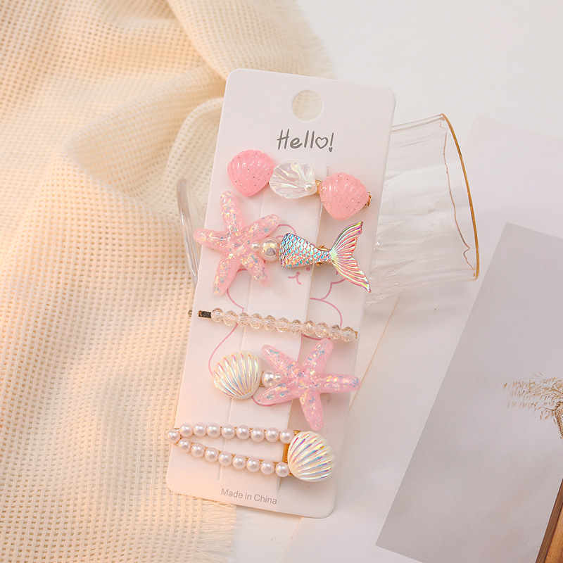 Υπερόμορφη και ευέλικτη φουρκέτα με κέλυφος αστερία, χαριτωμένο κλιπ μαλλιών, κλιπ για φράντζα στο μέτωπο, πλαϊνό κλιπ, αξεσουάρ μαλλιών για φουρκέτα δίπλα στη θάλασσα