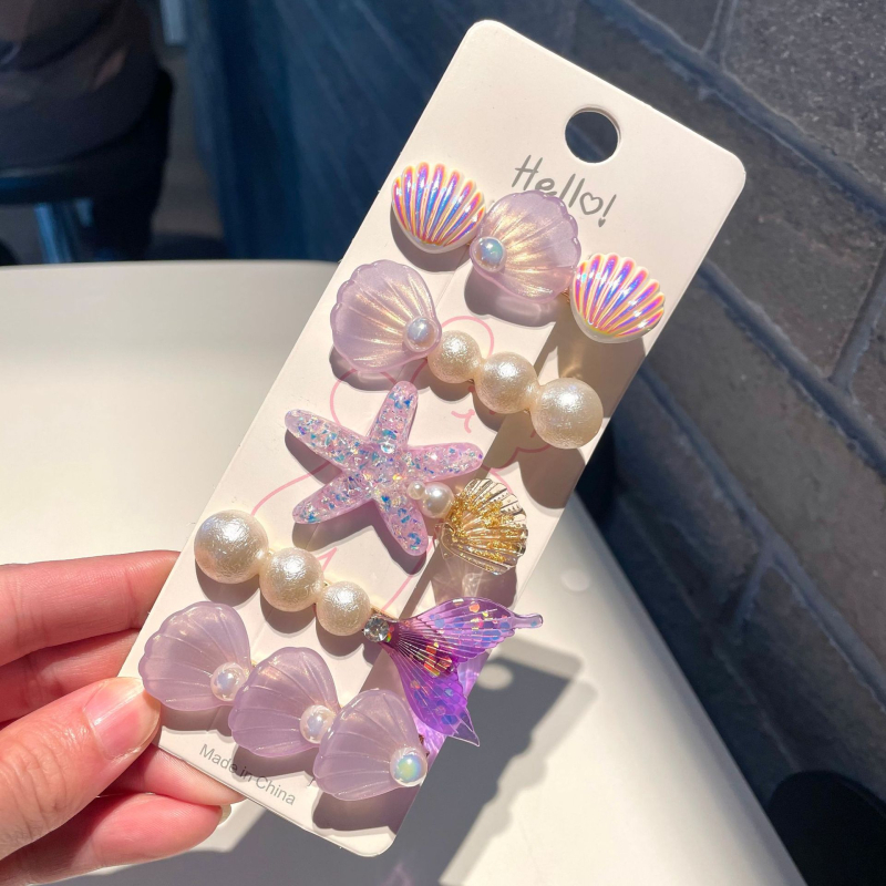 Υπερόμορφη και ευέλικτη φουρκέτα με κέλυφος αστερία, χαριτωμένο κλιπ μαλλιών, κλιπ για φράντζα στο μέτωπο, πλαϊνό κλιπ, αξεσουάρ μαλλιών για φουρκέτα δίπλα στη θάλασσα