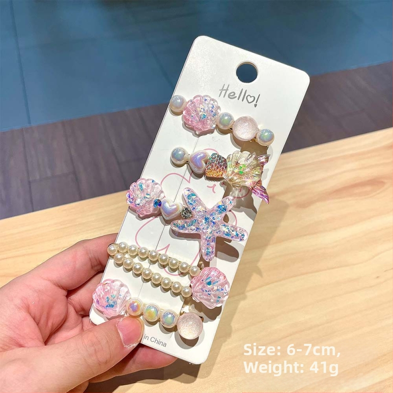 Υπερόμορφη και ευέλικτη φουρκέτα με κέλυφος αστερία, χαριτωμένο κλιπ μαλλιών, κλιπ για φράντζα στο μέτωπο, πλαϊνό κλιπ, αξεσουάρ μαλλιών για φουρκέτα δίπλα στη θάλασσα