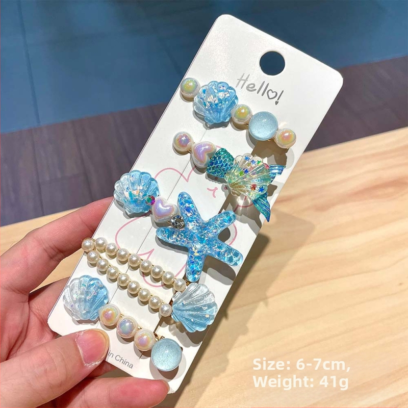 Υπερόμορφη και ευέλικτη φουρκέτα με κέλυφος αστερία, χαριτωμένο κλιπ μαλλιών, κλιπ για φράντζα στο μέτωπο, πλαϊνό κλιπ, αξεσουάρ μαλλιών για φουρκέτα δίπλα στη θάλασσα