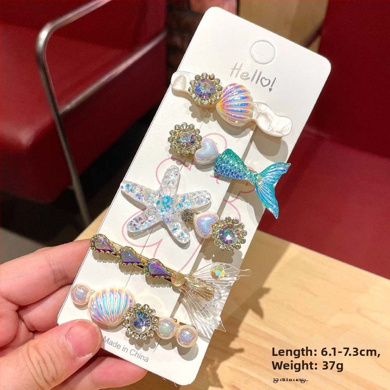 Υπερόμορφη και ευέλικτη φουρκέτα με κέλυφος αστερία, χαριτωμένο κλιπ μαλλιών, κλιπ για φράντζα στο μέτωπο, πλαϊνό κλιπ, αξεσουάρ μαλλιών για φουρκέτα δίπλα στη θάλασσα