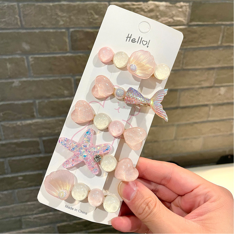 Υπερόμορφη και ευέλικτη φουρκέτα με κέλυφος αστερία, χαριτωμένο κλιπ μαλλιών, κλιπ για φράντζα στο μέτωπο, πλαϊνό κλιπ, αξεσουάρ μαλλιών για φουρκέτα δίπλα στη θάλασσα