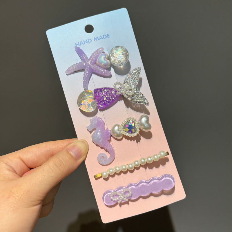 Υπερόμορφη και ευέλικτη φουρκέτα με κέλυφος αστερία, χαριτωμένο κλιπ μαλλιών, κλιπ για φράντζα στο μέτωπο, πλαϊνό κλιπ, αξεσουάρ μαλλιών για φουρκέτα δίπλα στη θάλασσα