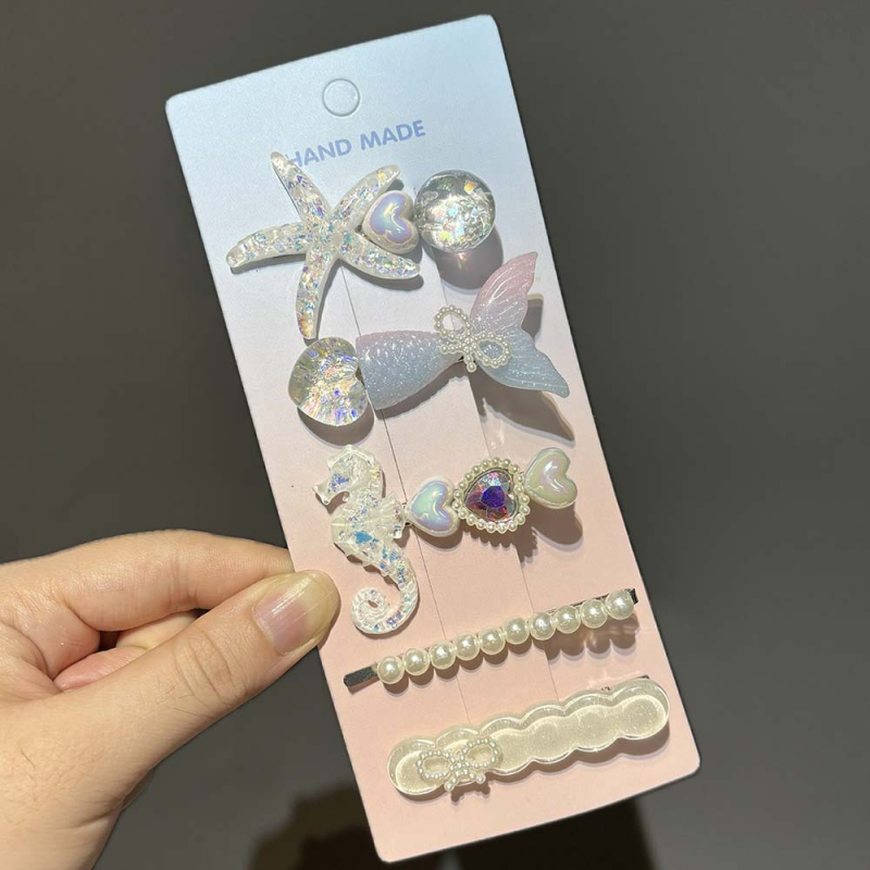 Υπερόμορφη και ευέλικτη φουρκέτα με κέλυφος αστερία, χαριτωμένο κλιπ μαλλιών, κλιπ για φράντζα στο μέτωπο, πλαϊνό κλιπ, αξεσουάρ μαλλιών για φουρκέτα δίπλα στη θάλασσα