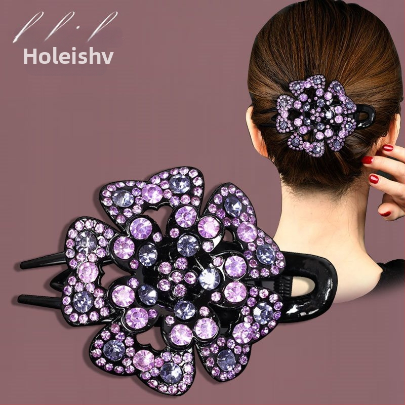 Korejska ukosnica za kosu za stražnju glavu, visokokvalitetna kopča s pačjim kljunom, kopča s cirkonima za temperament, srednja kopča za kosu, elegantni poklon za majku