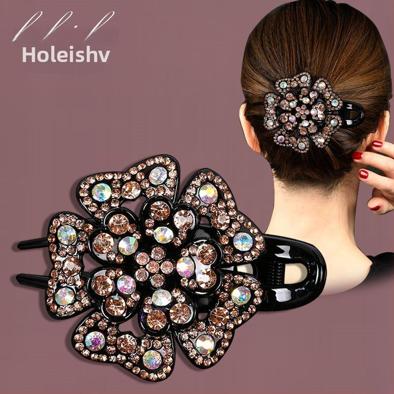 Korejska ukosnica za kosu za stražnju glavu, visokokvalitetna kopča s pačjim kljunom, kopča s cirkonima za temperament, srednja kopča za kosu, elegantni poklon za majku