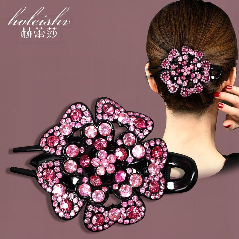 Korejska ukosnica za kosu za stražnju glavu, visokokvalitetna kopča s pačjim kljunom, kopča s cirkonima za temperament, srednja kopča za kosu, elegantni poklon za majku
