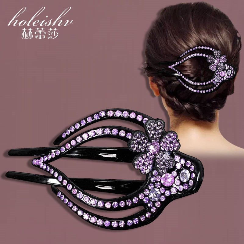 Korejska ukosnica za kosu za stražnju glavu, visokokvalitetna kopča s pačjim kljunom, kopča s cirkonima za temperament, srednja kopča za kosu, elegantni poklon za majku