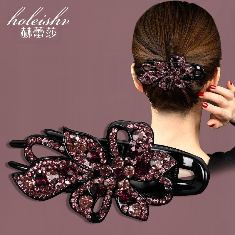 Korejska ukosnica za kosu za stražnju glavu, visokokvalitetna kopča s pačjim kljunom, kopča s cirkonima za temperament, srednja kopča za kosu, elegantni poklon za majku