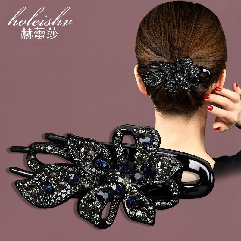 Korejska ukosnica za kosu za stražnju glavu, visokokvalitetna kopča s pačjim kljunom, kopča s cirkonima za temperament, srednja kopča za kosu, elegantni poklon za majku