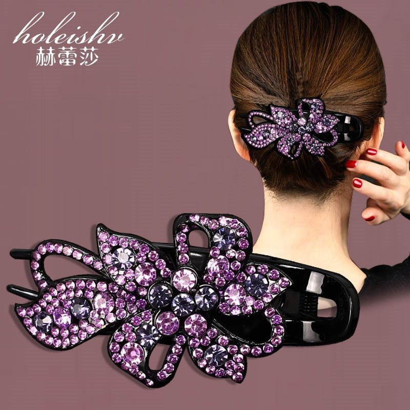 Korejska ukosnica za kosu za stražnju glavu, visokokvalitetna kopča s pačjim kljunom, kopča s cirkonima za temperament, srednja kopča za kosu, elegantni poklon za majku