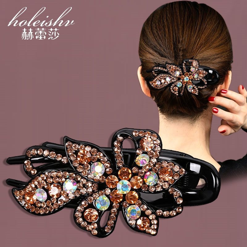 Korejska ukosnica za kosu za stražnju glavu, visokokvalitetna kopča s pačjim kljunom, kopča s cirkonima za temperament, srednja kopča za kosu, elegantni poklon za majku