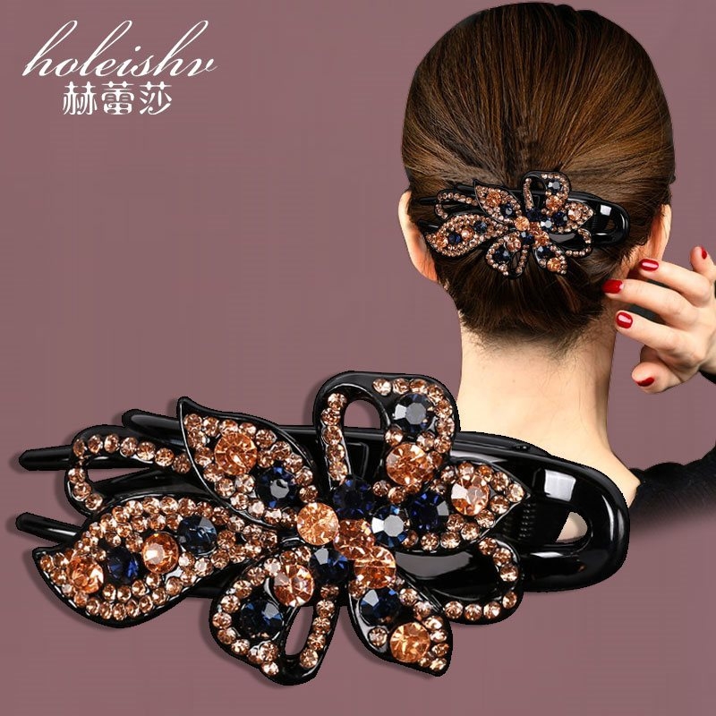 Korejska ukosnica za kosu za stražnju glavu, visokokvalitetna kopča s pačjim kljunom, kopča s cirkonima za temperament, srednja kopča za kosu, elegantni poklon za majku