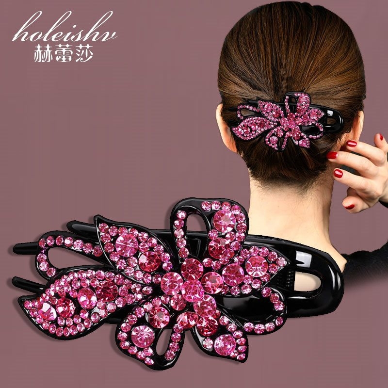 Korejska ukosnica za kosu za stražnju glavu, visokokvalitetna kopča s pačjim kljunom, kopča s cirkonima za temperament, srednja kopča za kosu, elegantni poklon za majku