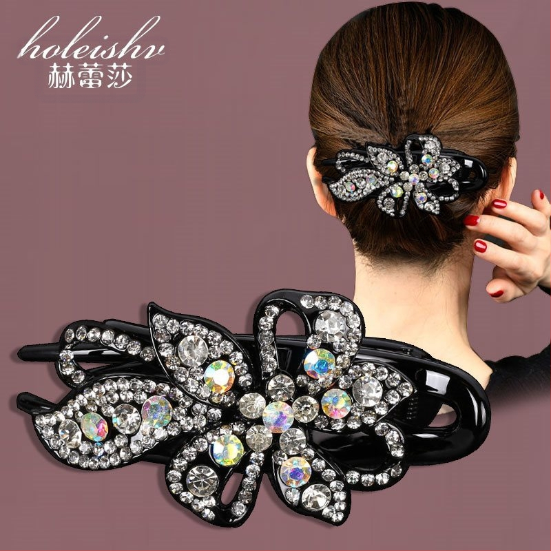 Korejska ukosnica za kosu za stražnju glavu, visokokvalitetna kopča s pačjim kljunom, kopča s cirkonima za temperament, srednja kopča za kosu, elegantni poklon za majku