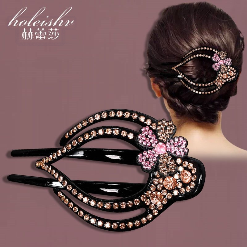Korejska ukosnica za kosu za stražnju glavu, visokokvalitetna kopča s pačjim kljunom, kopča s cirkonima za temperament, srednja kopča za kosu, elegantni poklon za majku