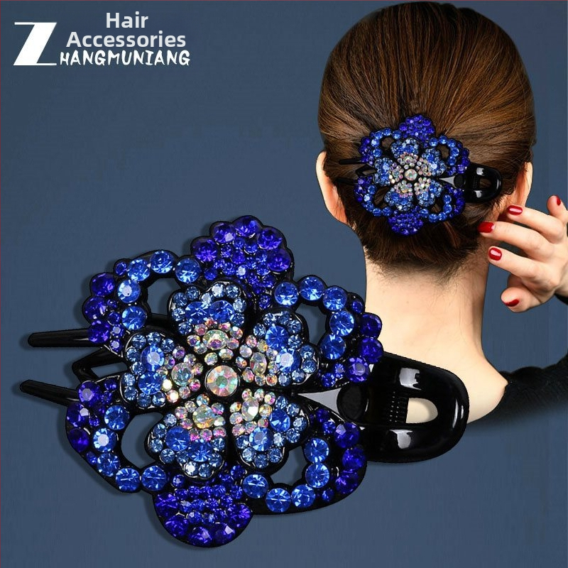 Korejska ukosnica za kosu za stražnju glavu, visokokvalitetna kopča s pačjim kljunom, kopča s cirkonima za temperament, srednja kopča za kosu, elegantni poklon za majku