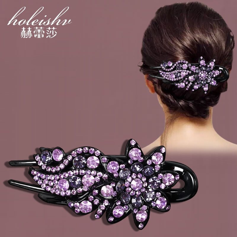 Korejska ukosnica za kosu za stražnju glavu, visokokvalitetna kopča s pačjim kljunom, kopča s cirkonima za temperament, srednja kopča za kosu, elegantni poklon za majku