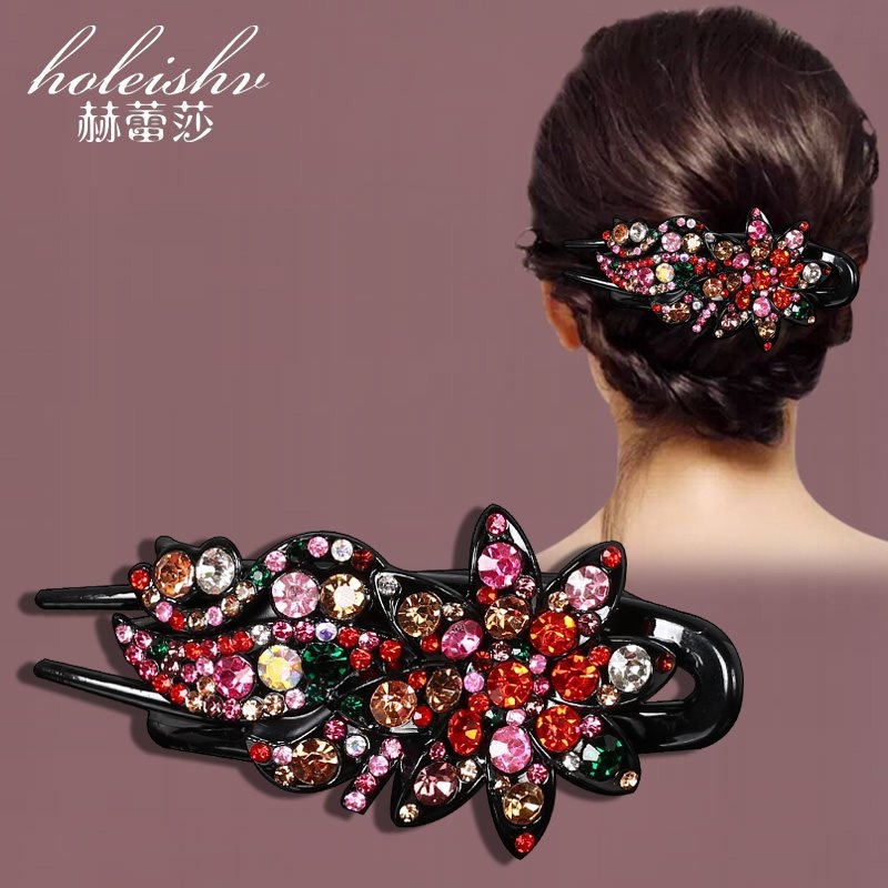 Korejska ukosnica za kosu za stražnju glavu, visokokvalitetna kopča s pačjim kljunom, kopča s cirkonima za temperament, srednja kopča za kosu, elegantni poklon za majku
