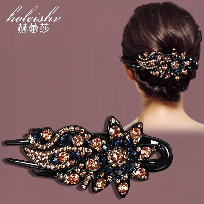 Korejska ukosnica za kosu za stražnju glavu, visokokvalitetna kopča s pačjim kljunom, kopča s cirkonima za temperament, srednja kopča za kosu, elegantni poklon za majku