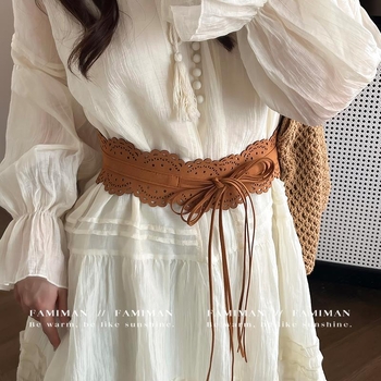 Bohēmiska viduslaiku etniskā stila brūna josta sieviešu svārkiem ar pītu vidukļa ķēdi Y2K metāla vidukļa aksesuāri