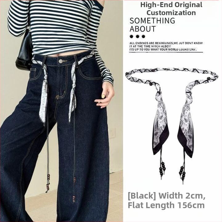 Bohēmiska viduslaiku etniskā stila brūna josta sieviešu svārkiem ar pītu vidukļa ķēdi Y2K metāla vidukļa aksesuāri