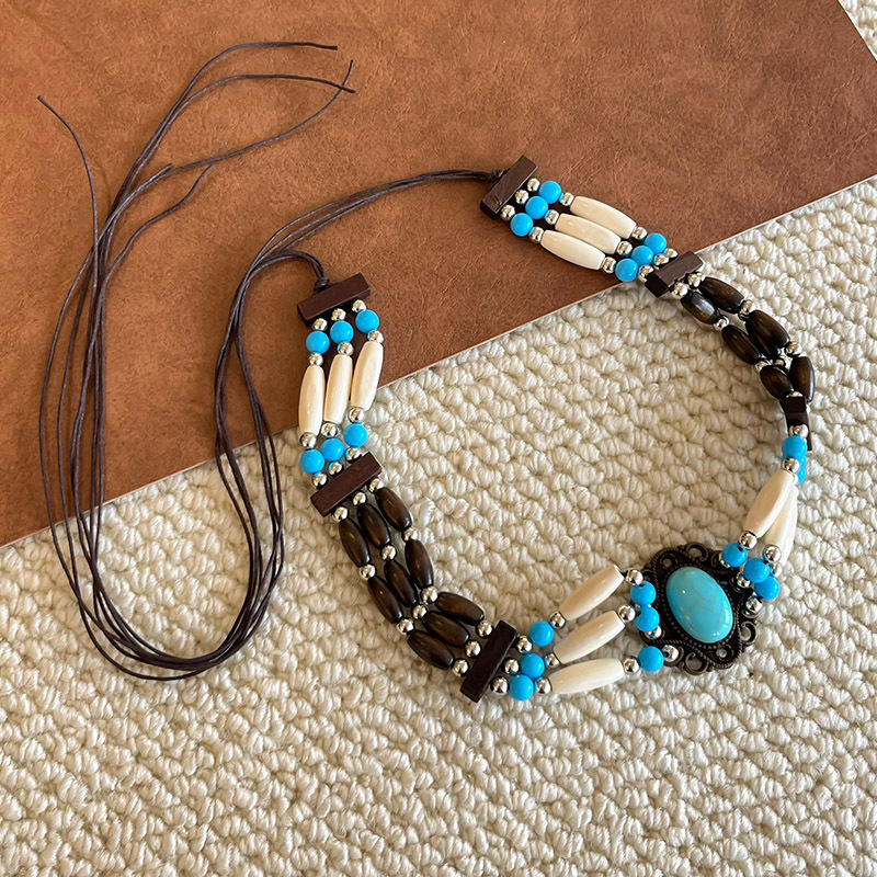 Bohēmiska viduslaiku etniskā stila brūna josta sieviešu svārkiem ar pītu vidukļa ķēdi Y2K metāla vidukļa aksesuāri