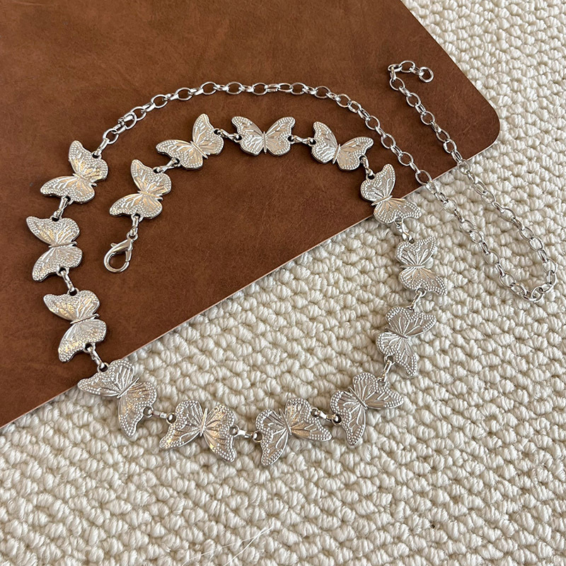 Bohēmiska viduslaiku etniskā stila brūna josta sieviešu svārkiem ar pītu vidukļa ķēdi Y2K metāla vidukļa aksesuāri