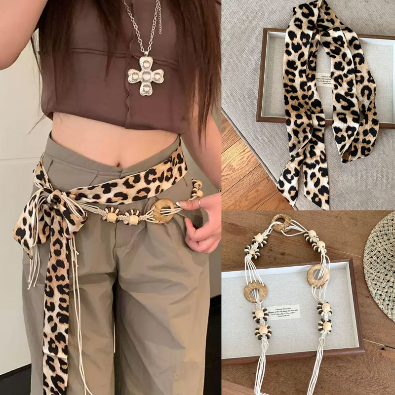 Bohēmiska viduslaiku etniskā stila brūna josta sieviešu svārkiem ar pītu vidukļa ķēdi Y2K metāla vidukļa aksesuāri