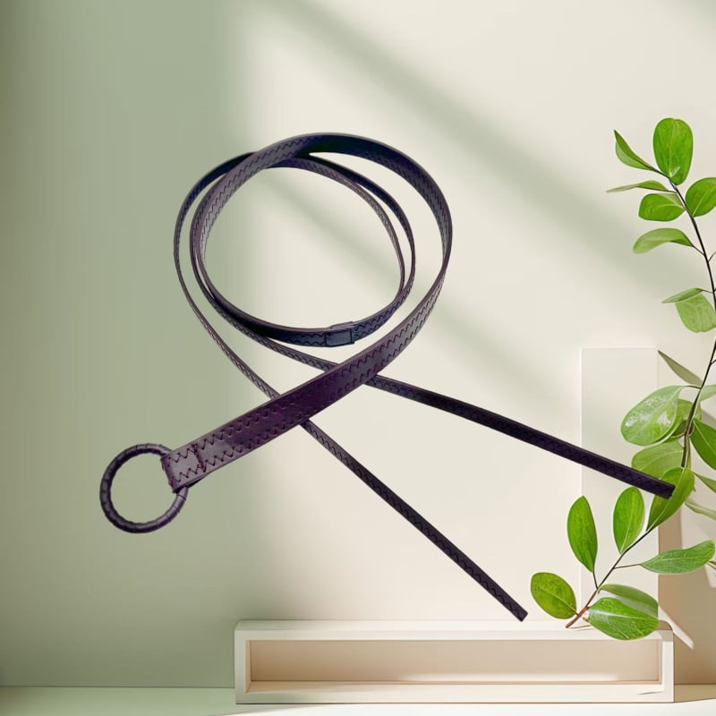 Bohēmiska viduslaiku etniskā stila brūna josta sieviešu svārkiem ar pītu vidukļa ķēdi Y2K metāla vidukļa aksesuāri