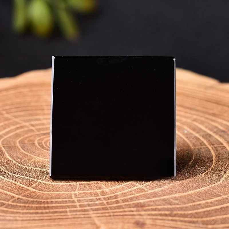 Доставка от първа ръка на едро, обзавеждане от естествен обсидиан, пирамида, обработка на суров камък, черна кристална кула, обзавеждане за дома