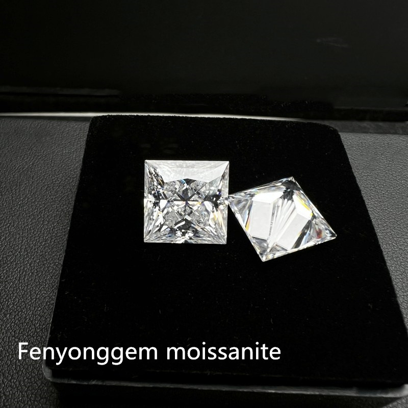 Голям размер, специална форма, принцесен квадрат [5A] 0.6-10 каратов моисанит, директно от фабриката в Учжоу с код на талията GRA