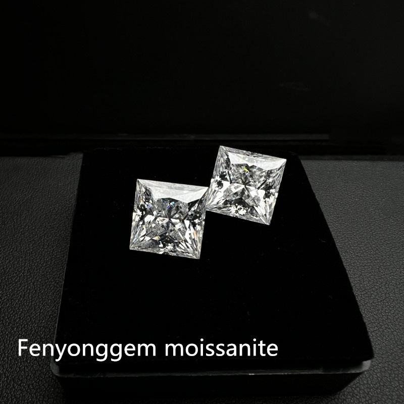 Голям размер, специална форма, принцесен квадрат [5A] 0.6-10 каратов моисанит, директно от фабриката в Учжоу с код на талията GRA