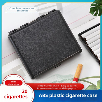 Plastikinis 20 vnt. cigarečių dėklas, kūrybingas, vandeniui atsparus, drėgmei atsparus, suspaudžiamas, nešiojamas, storas, vidutinis, plonas, universalus plastikinis cigarečių dėklas