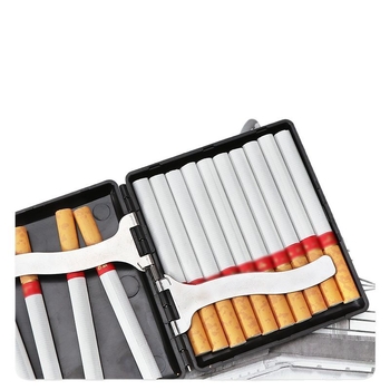 Plastikinis 20 vnt. cigarečių dėklas, kūrybingas, vandeniui atsparus, drėgmei atsparus, suspaudžiamas, nešiojamas, storas, vidutinis, plonas, universalus plastikinis cigarečių dėklas