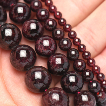 Natūralūs granato palaidi karoliukai, „pasidaryk pats“ papuošalų aksesuarai, apvalių karoliukų apyrankė, pusiau apdirbta, viso dydžio, didmeninė prekyba vietoje