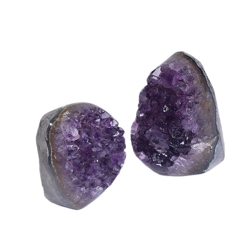 Естествен кристал Уругвайски аметист, клъстер кристал, градски дом, орнаменти, оригинални камъни, полирани занаяти, на склад на едро