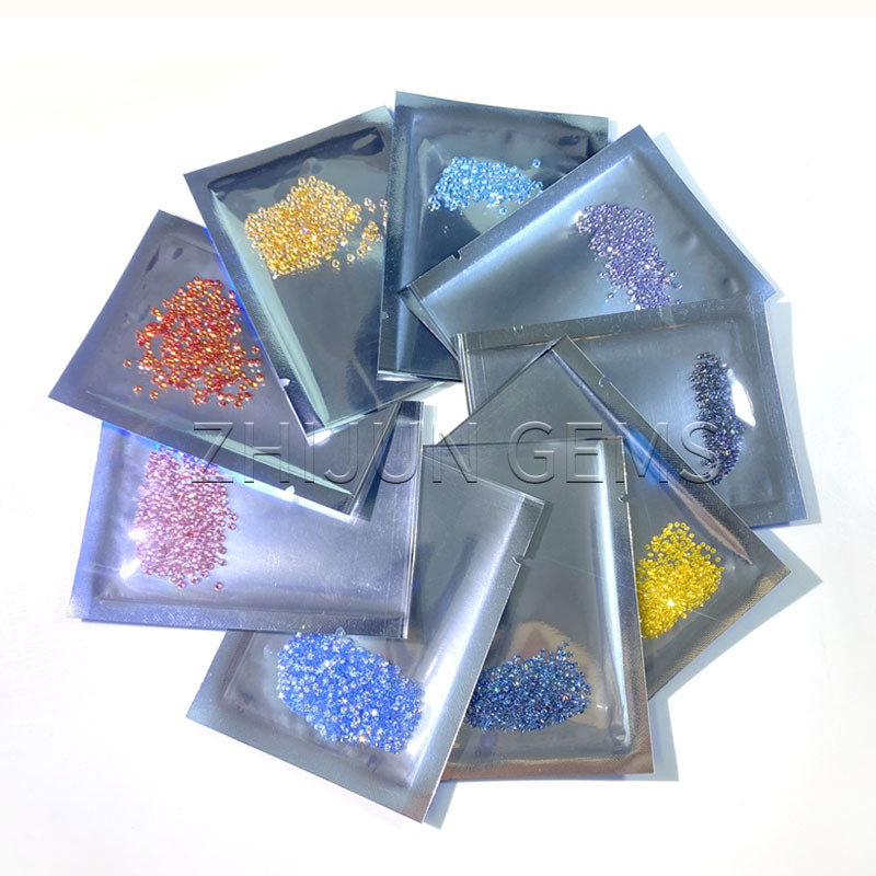 Цветен кръгъл мозански гол камък, цвят малък камък 1.0-2.9 мм, златисто шампанско розово, мозански гол камък на едро