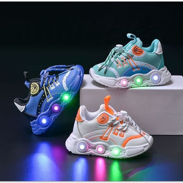 Pantofi sport cu lumină LED luminoasă pentru copii, pantofi de baschet pentru bărbați, adidași Flash, pantofi pentru copii, producător en-gros