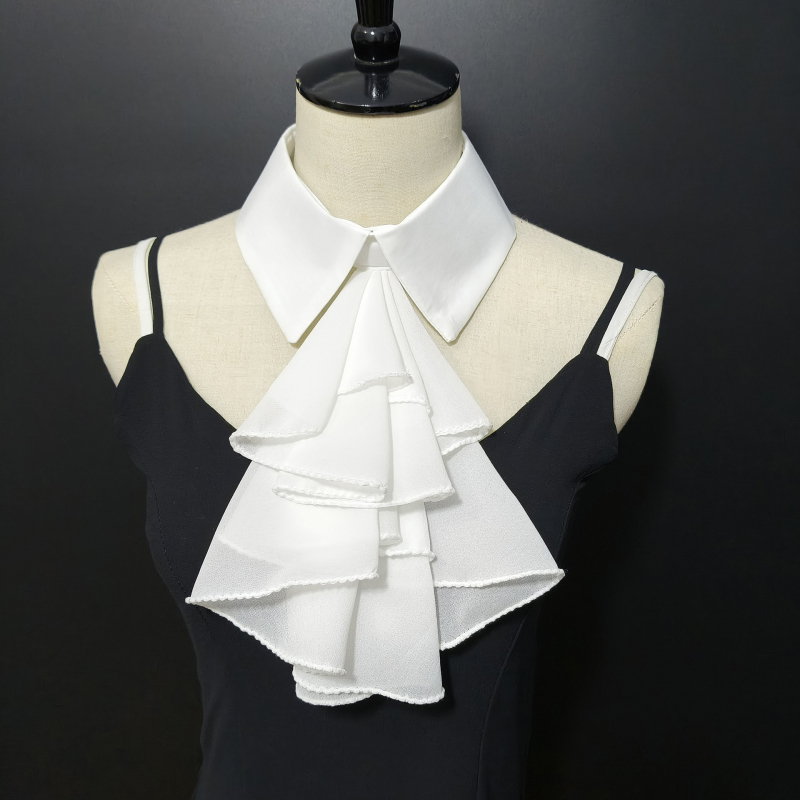 Трансгранична Amazon AliExpress Европейска аристократична дворцова кърпа с много нива, малка фалшива яка, заострена яка