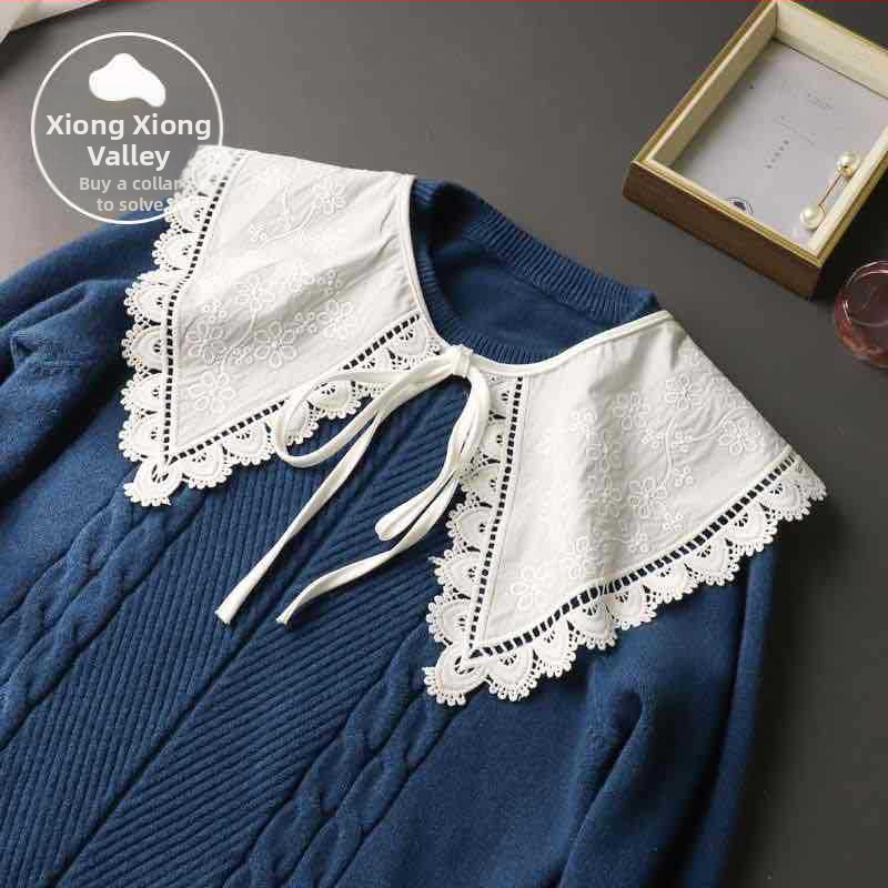 Rudens ir žiemos individualiai supakuotas šiltas vandenyje tirpus taškinis grynos spalvos suaugusiųjų baltas lėlės stovo antkaklis su cirkoniais