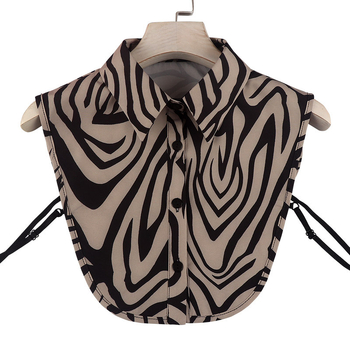 Фабрично нова есенно-зимна риза с фалшива яка, модерен принт, универсална яка на риза, пуловер, топла декоративна яка